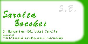 sarolta bocskei business card